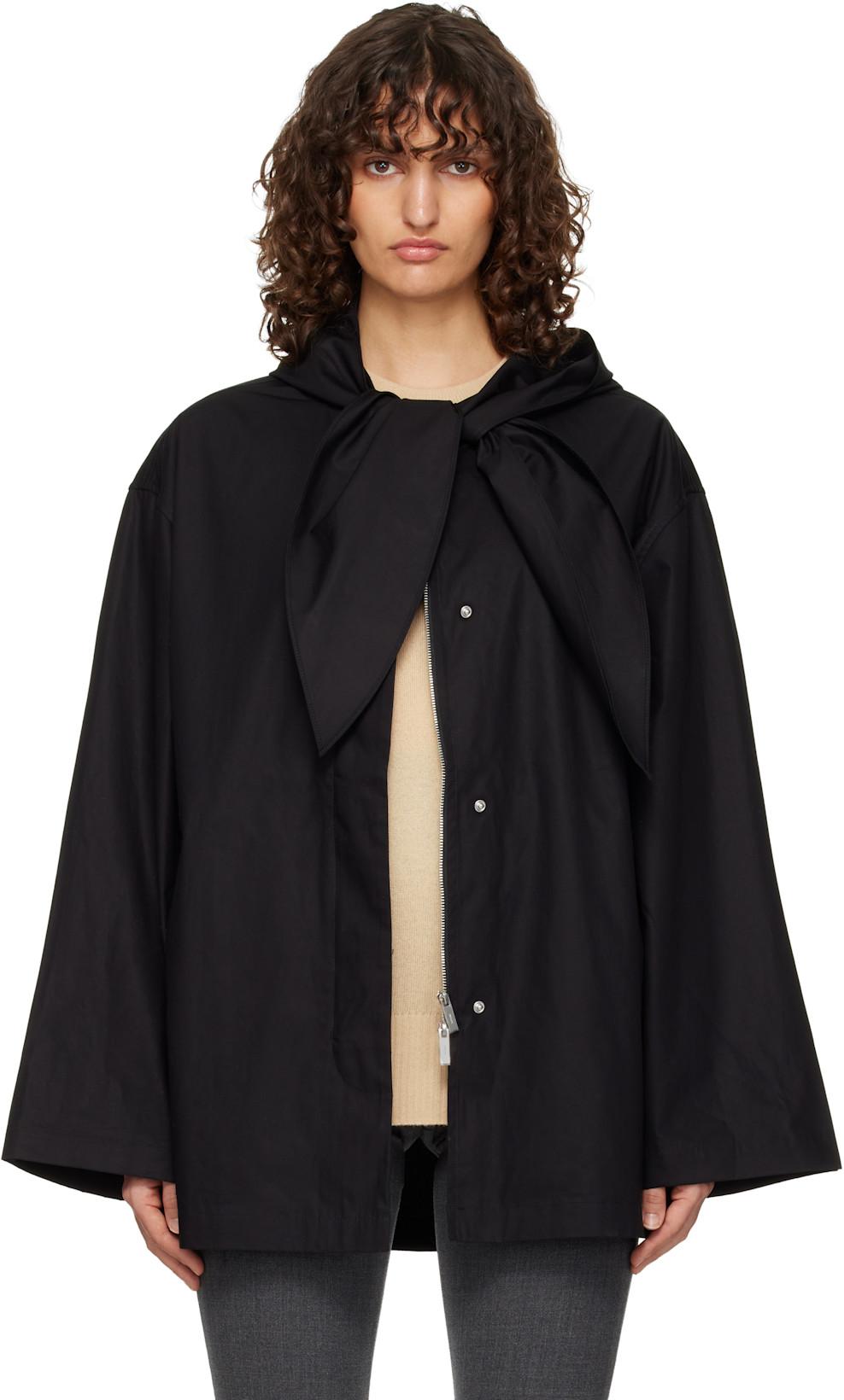 Black Technical Scarf Jacket by TOTEME