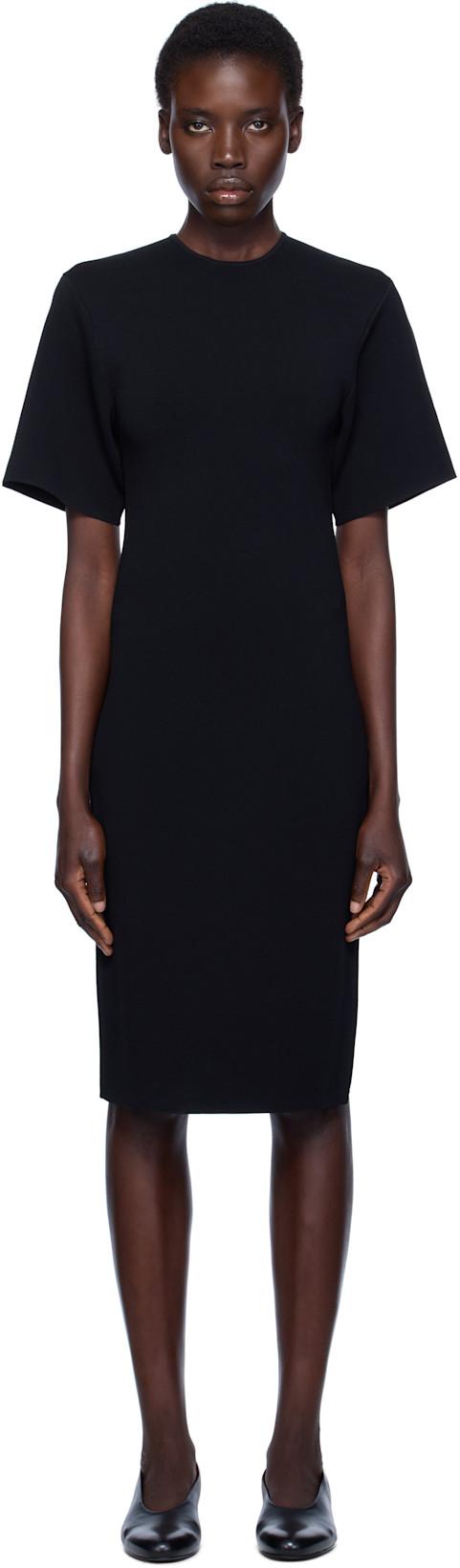 Black Tee Knit Midi Dress by TOTEME