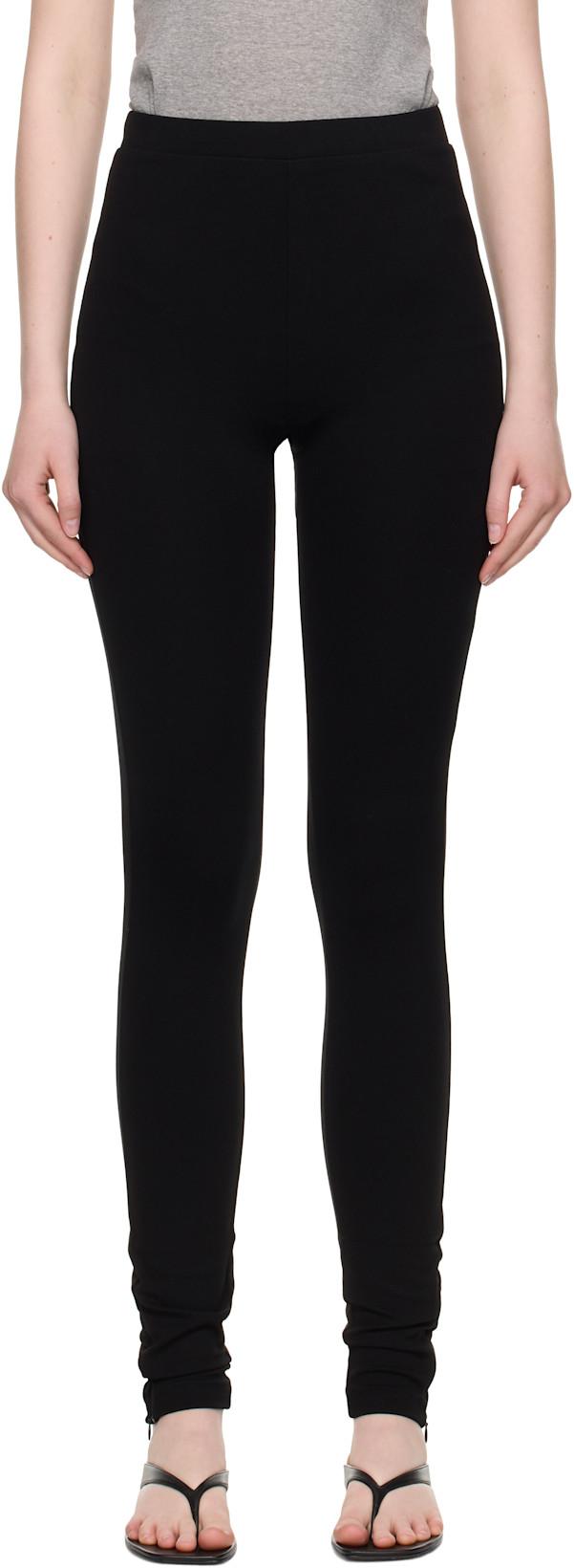 Black Zip Leggings by TOTEME
