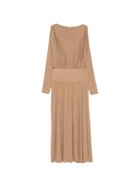 Boatneck jersey dress nutmeg by TOTEME