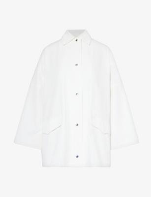 Boxy-fit collar organic-cotton overshirt by TOTEME
