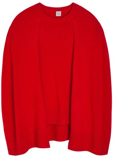 Cape-effect cashmere jumper by TOTEME