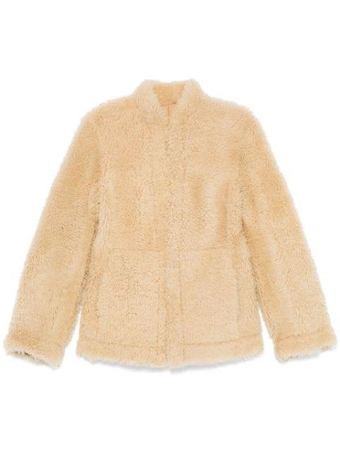 Cinched shearling jacket by TOTEME