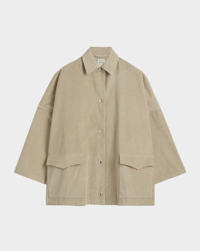 Corduroy Oversized Shirt Jacket by TOTEME