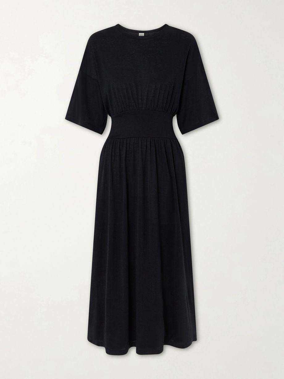 Cotton and silk-blend midi dress by TOTEME