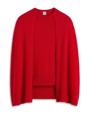 Crewneck Cashmere Cape Knit Sweater by TOTEME