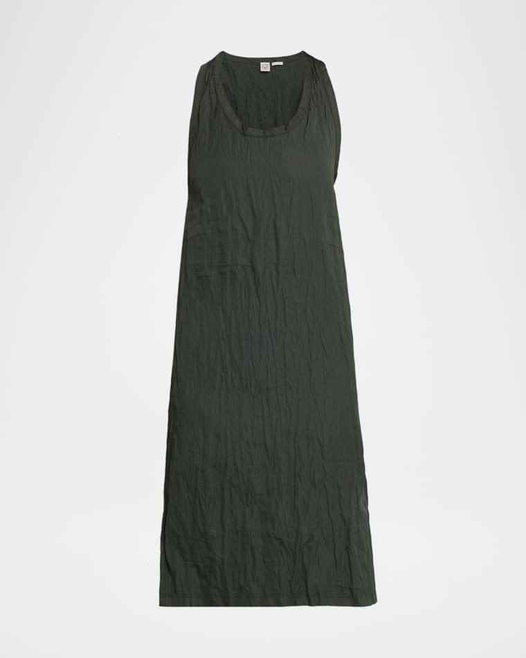 Crinkled Cotton Sleeveless Tank Dress by TOTEME