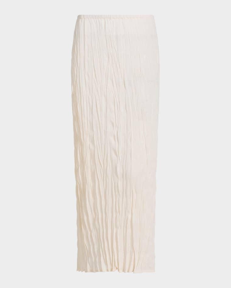 Crinkled Knit Maxi Skirt by TOTEME