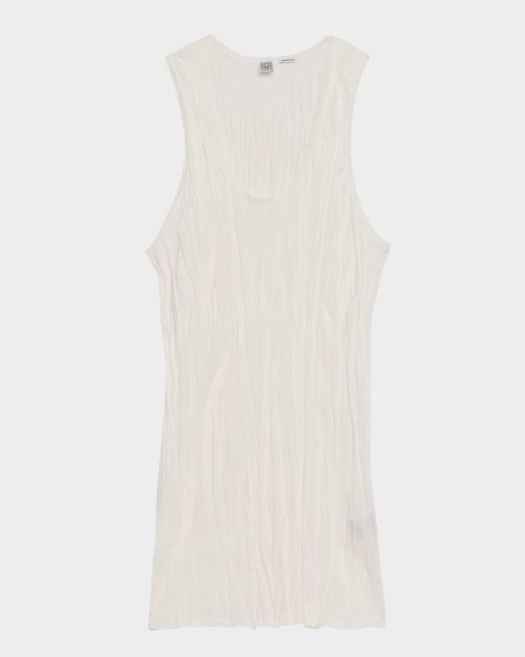 Crinkled Knit Tank Top by TOTEME