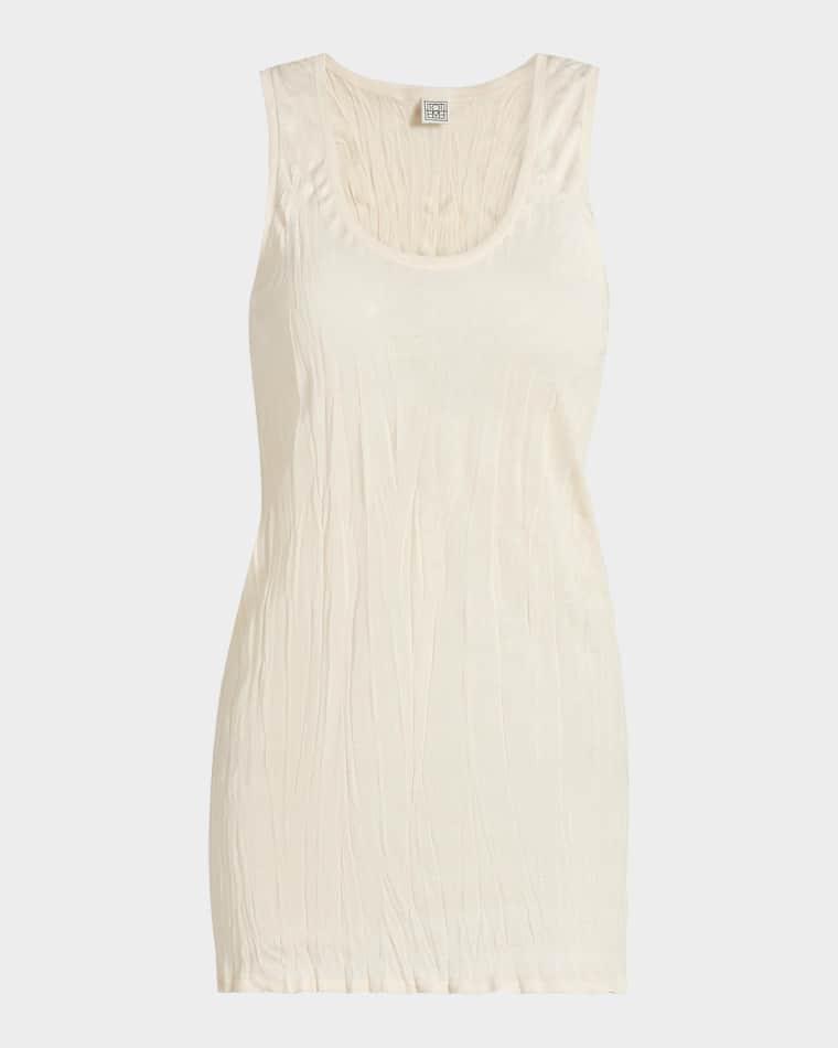 Crinkled Knit Tank Top by TOTEME