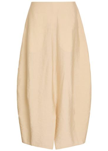 Crinkled silk-blend maxi skirt by TOTEME