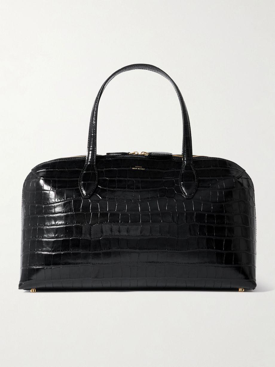 Croc-effect leather tote by TOTEME