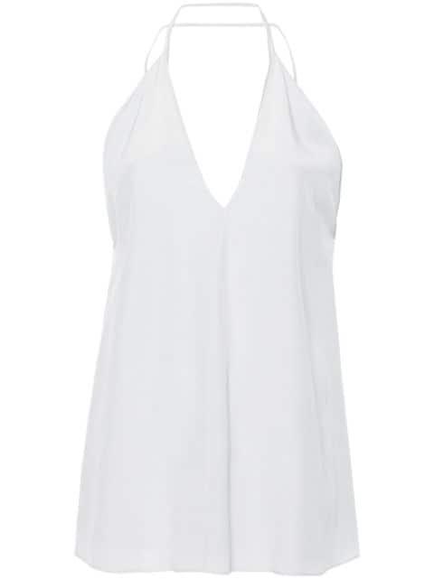 Double-Halter silk top by TOTEME