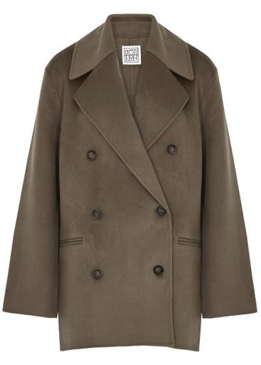 Double-breasted wool peacoat by TOTEME