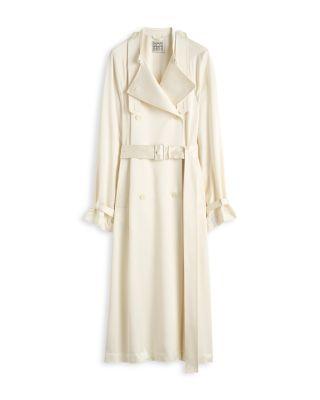 Draped Satin Trench Coat by TOTEME