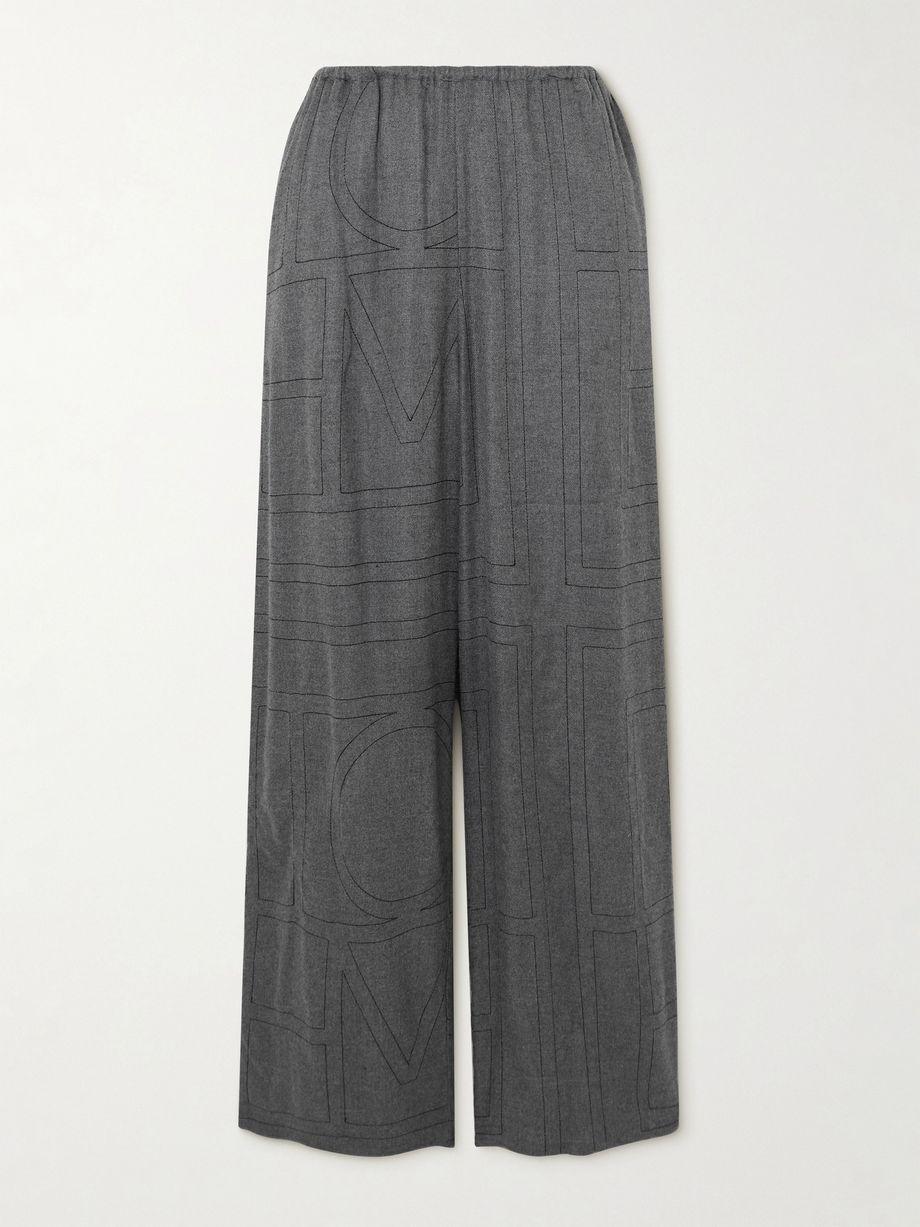 Embroidered LENZING™ Modal-flannel pants by TOTEME