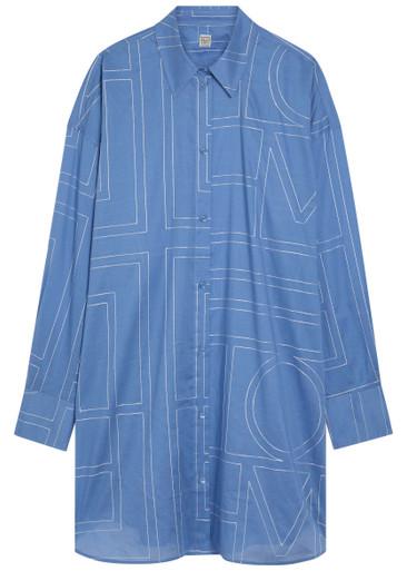 Embroidered cotton-blend shirt by TOTEME