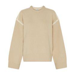 Embroidered wool cashmere sweater by TOTEME