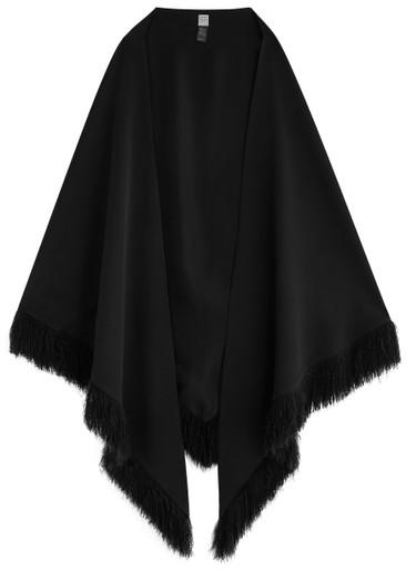 Fringed crepe de chine scarf by TOTEME