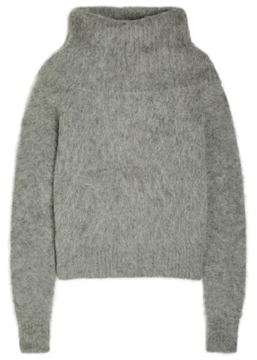 Funnel-neck brushed alpaca-blend jumper by TOTEME
