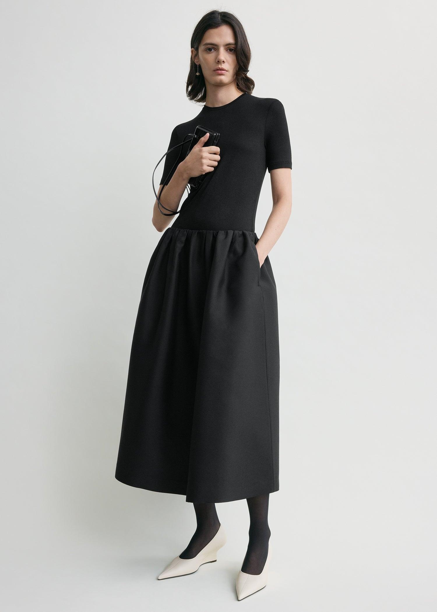 Gathered evening skirt black by TOTEME