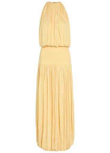 Gathered jersey maxi dress by TOTEME