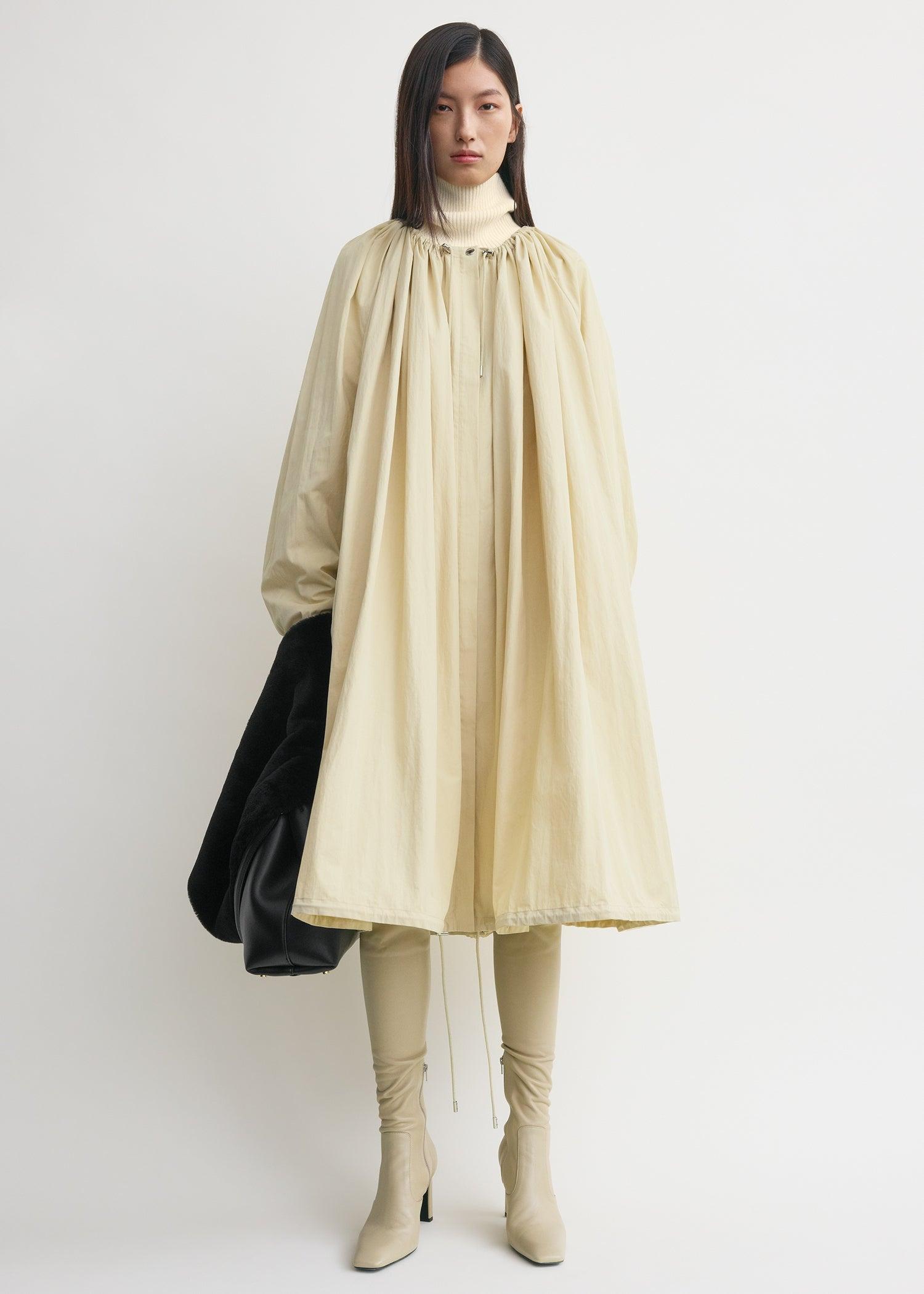 Gathered parachute coat ecru by TOTEME