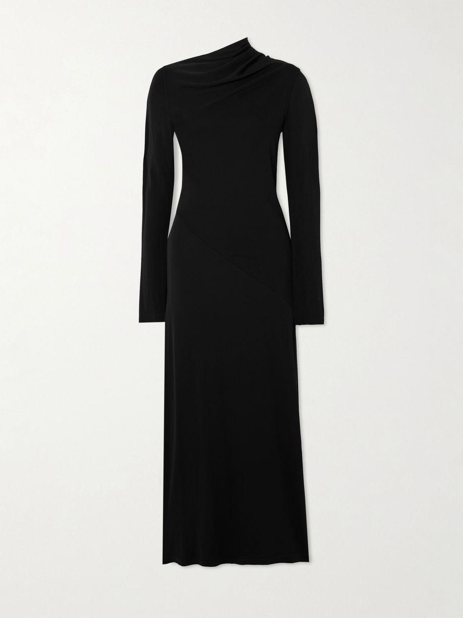 Gathered stretch-jersey midi dress by TOTEME
