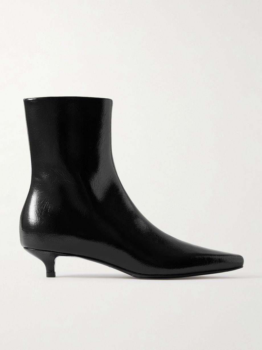 Glossed-leather ankle boots by TOTEME