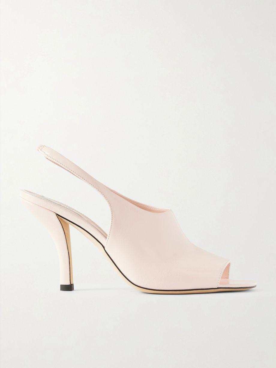 Glossed-leather slingback sandals by TOTEME