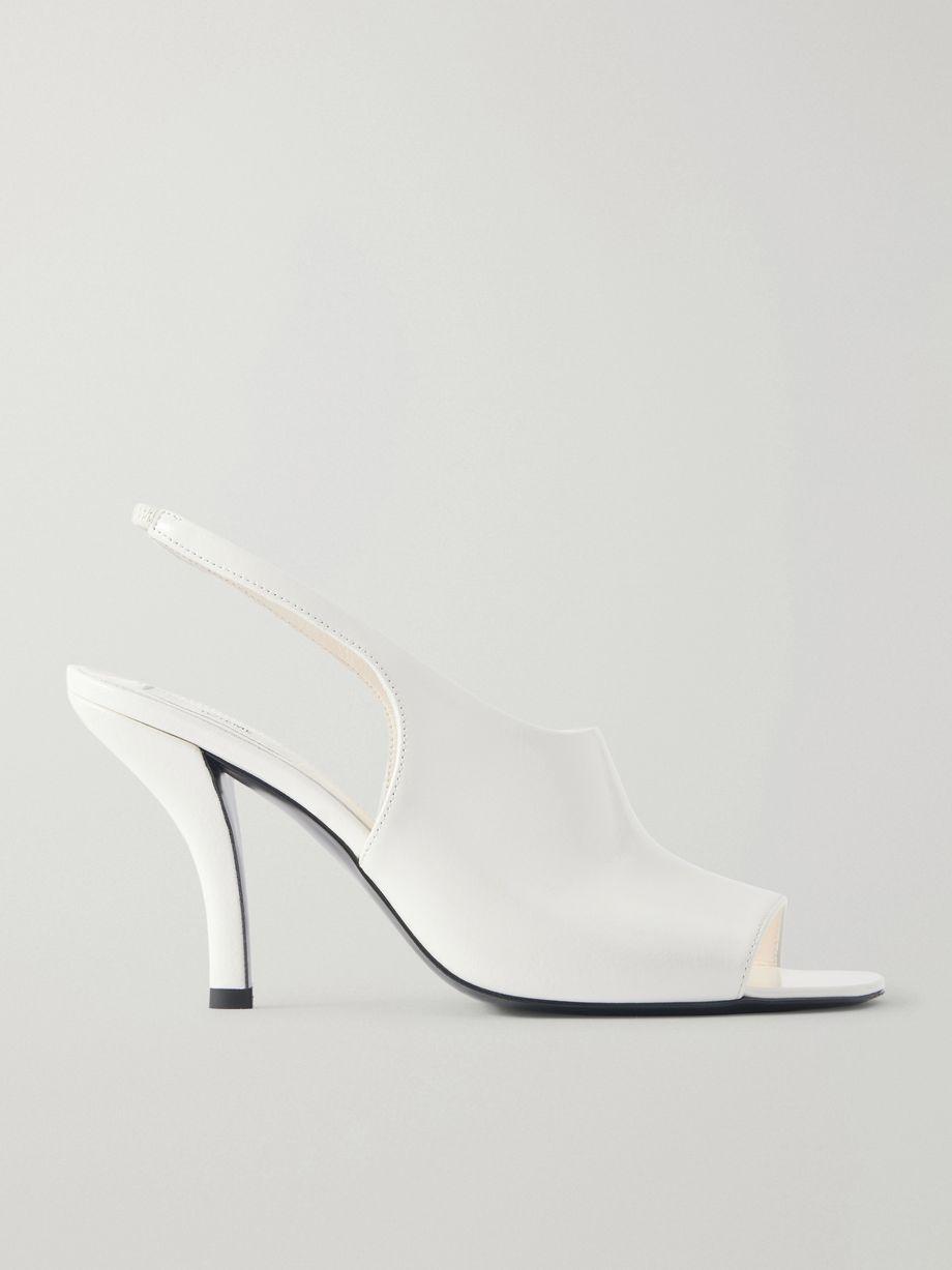 Glossed-leather slingback sandals by TOTEME