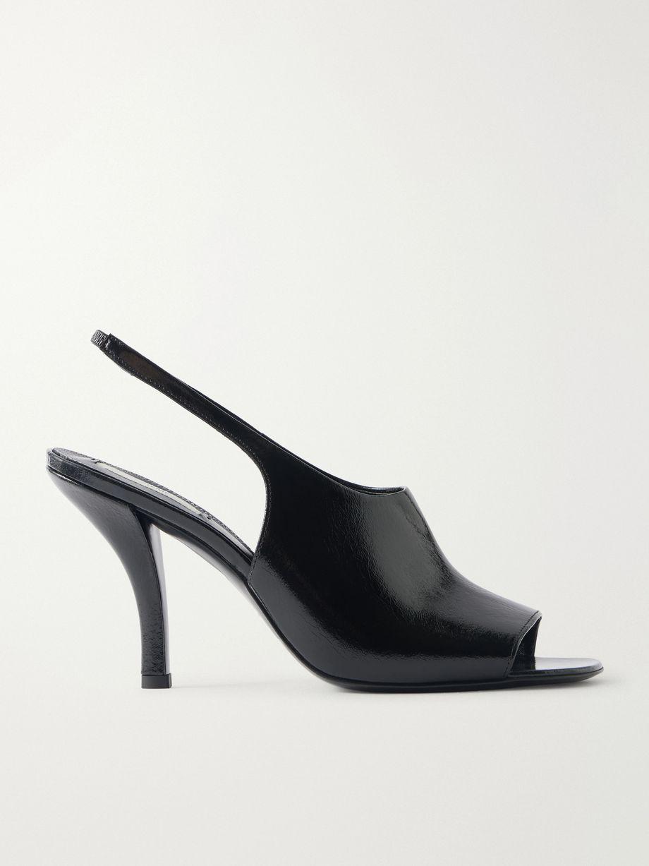 Glossed-leather slingback sandals by TOTEME