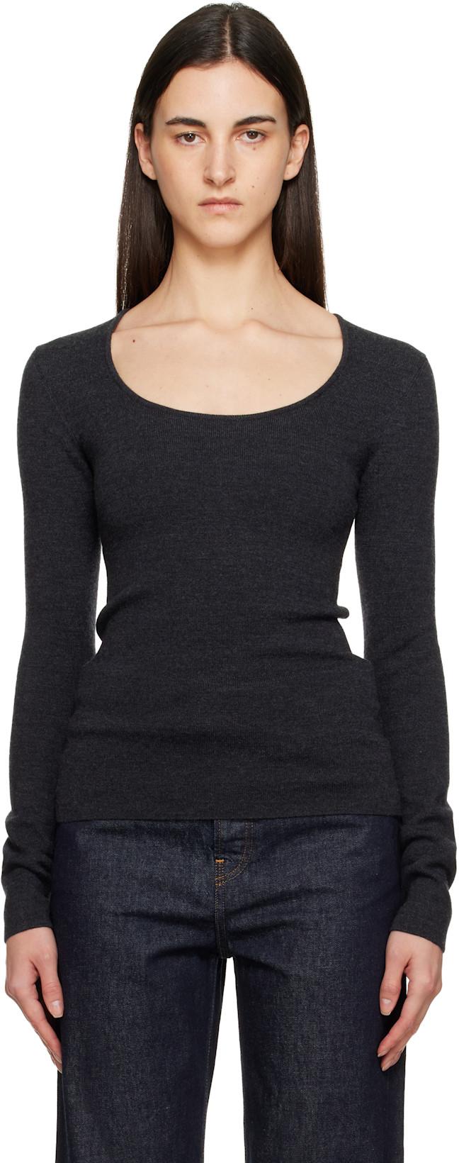 Gray Compact Knit Top by TOTEME