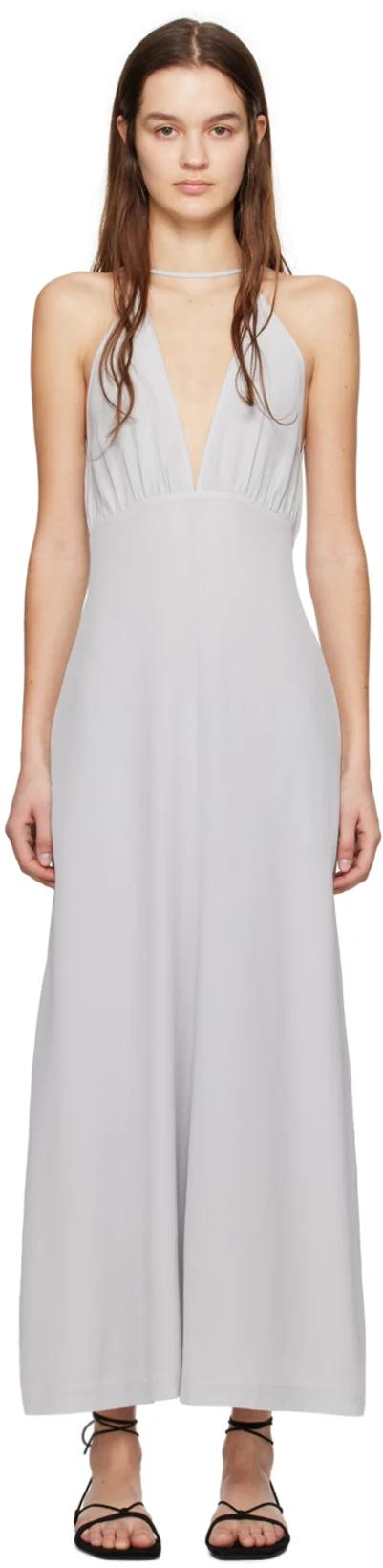 Gray Double Halter Maxi Dress by TOTEME