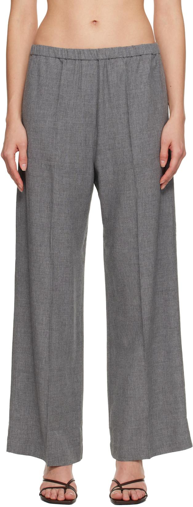 Gray Fluid Winter Trousers by TOTEME