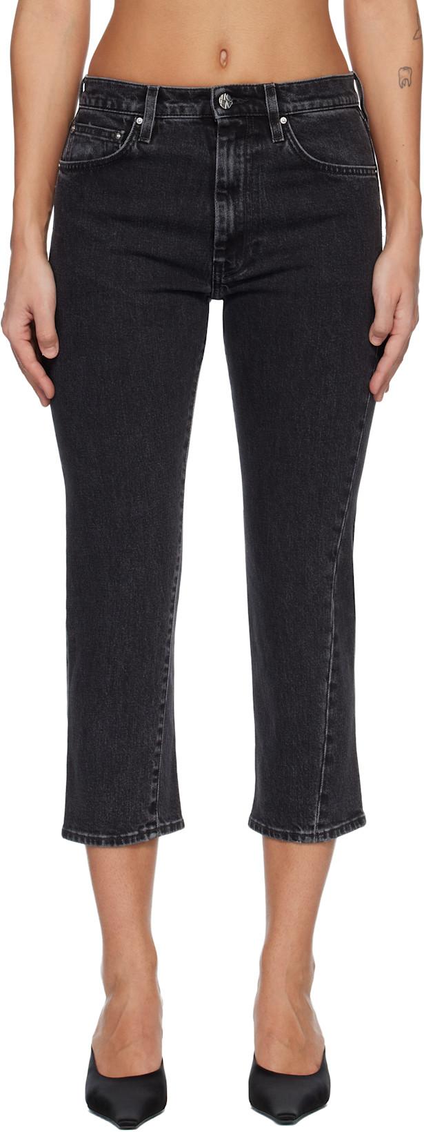 Gray Twisted Seam Denim Jeans by TOTEME
