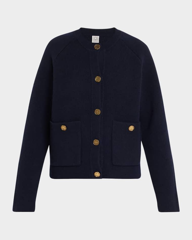 Hammered Button Cardigan by TOTEME