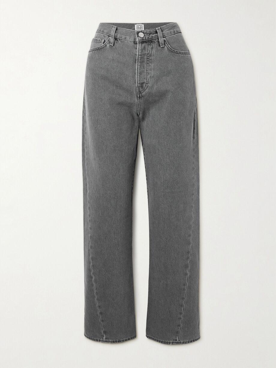 High-rise straight-leg organic jeans by TOTEME