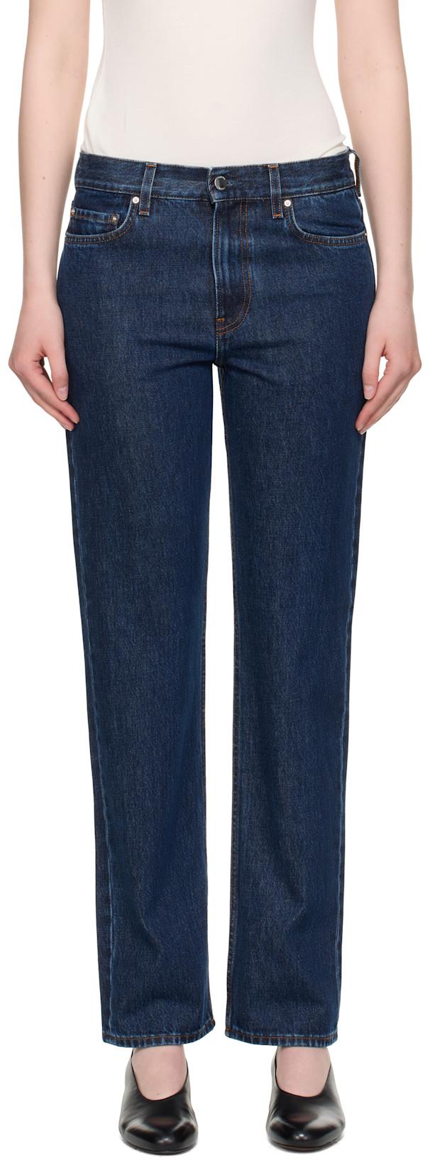 Indigo Low Straight Jeans by TOTEME