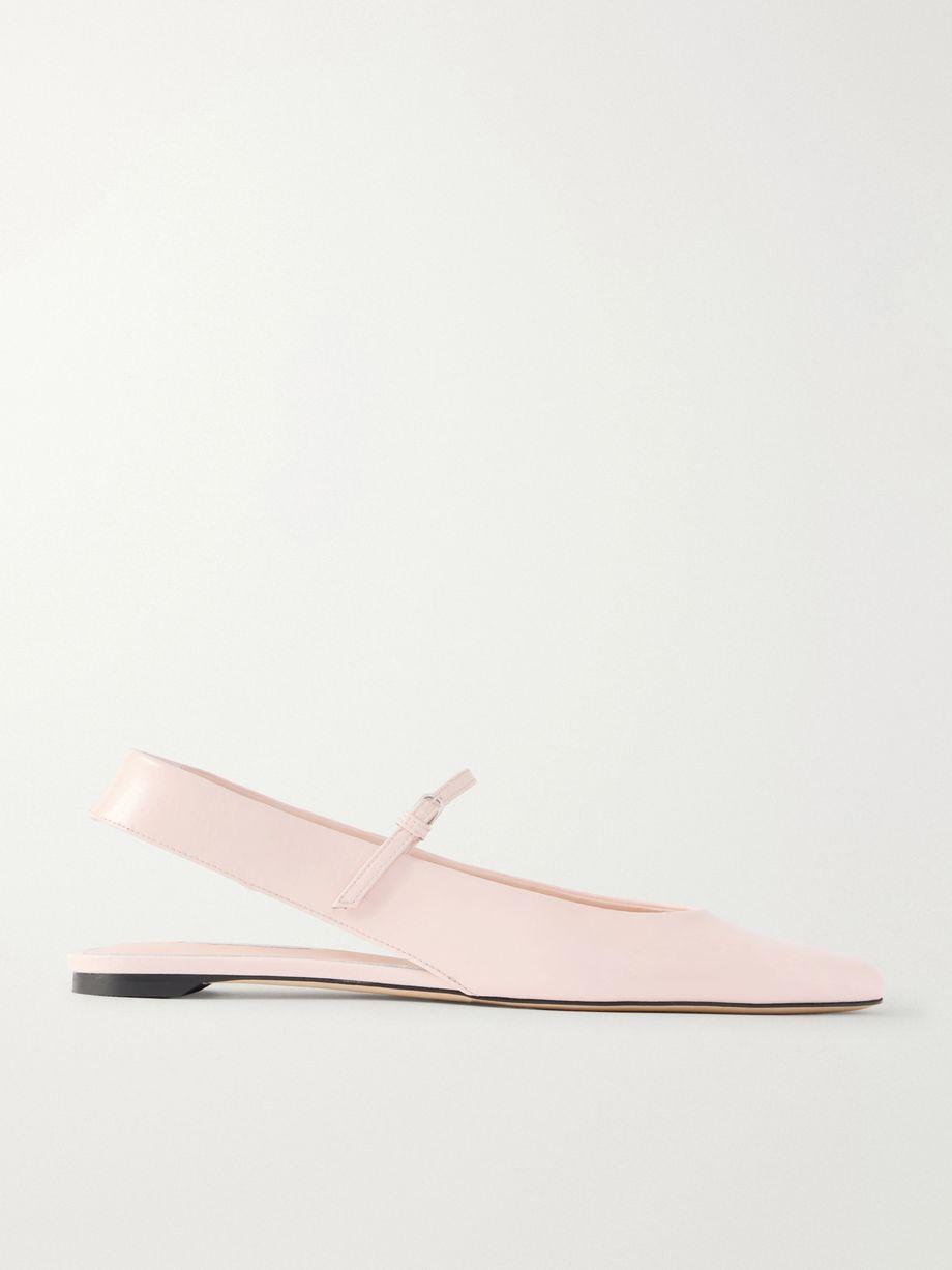 Leather Mary Jane slingback ballet flats by TOTEME