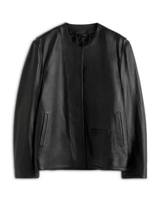 Leather Minimal Biker Jacket by TOTEME