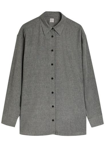 Melange woven shirt by TOTEME