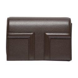 Mini T-Flap leather bag by TOTEME