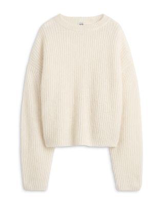 Mohair Blend Rib Knit Sweater by TOTEME