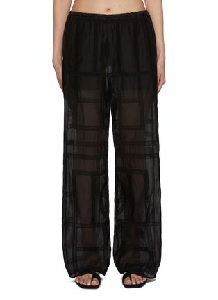 Monogram Crochet Cotton Silk Pyjama Pants by TOTEME Monogram Crochet Cotton Silk Pyjama Pants by TOTEME