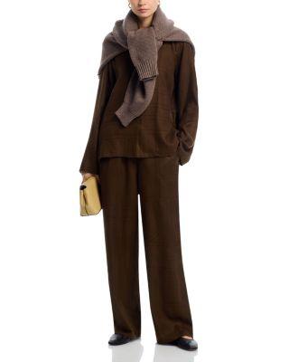 Monogram Flannel Pajama Top & Pants by TOTEME