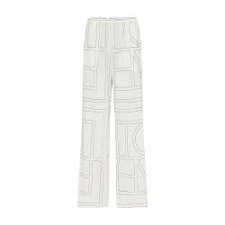 Monogram cotton pyjama pants by TOTEME