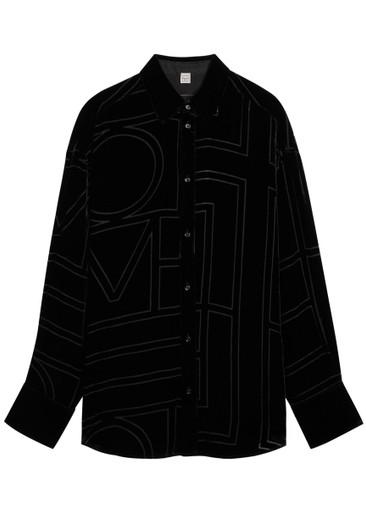 Monogram devore shirt by TOTEME