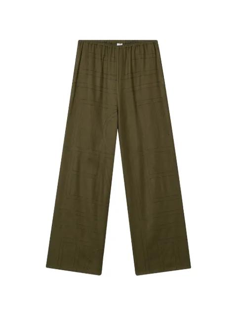 Monogram flannel pajama bottoms by TOTEME
