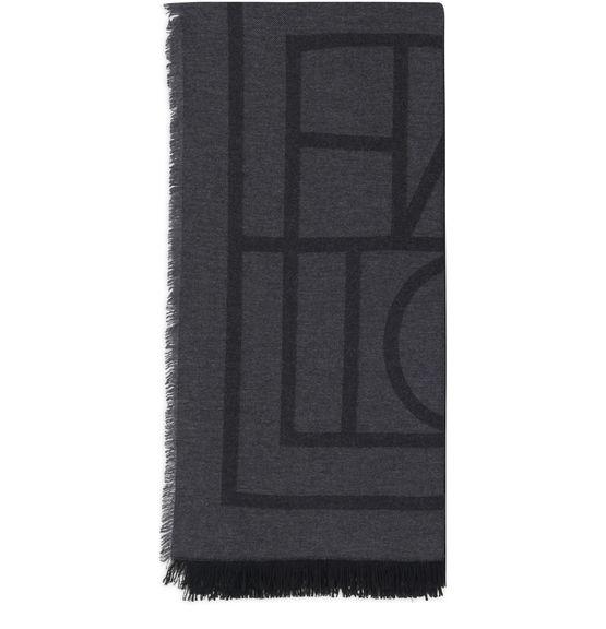 Monogram wool cashmere scarf by TOTEME